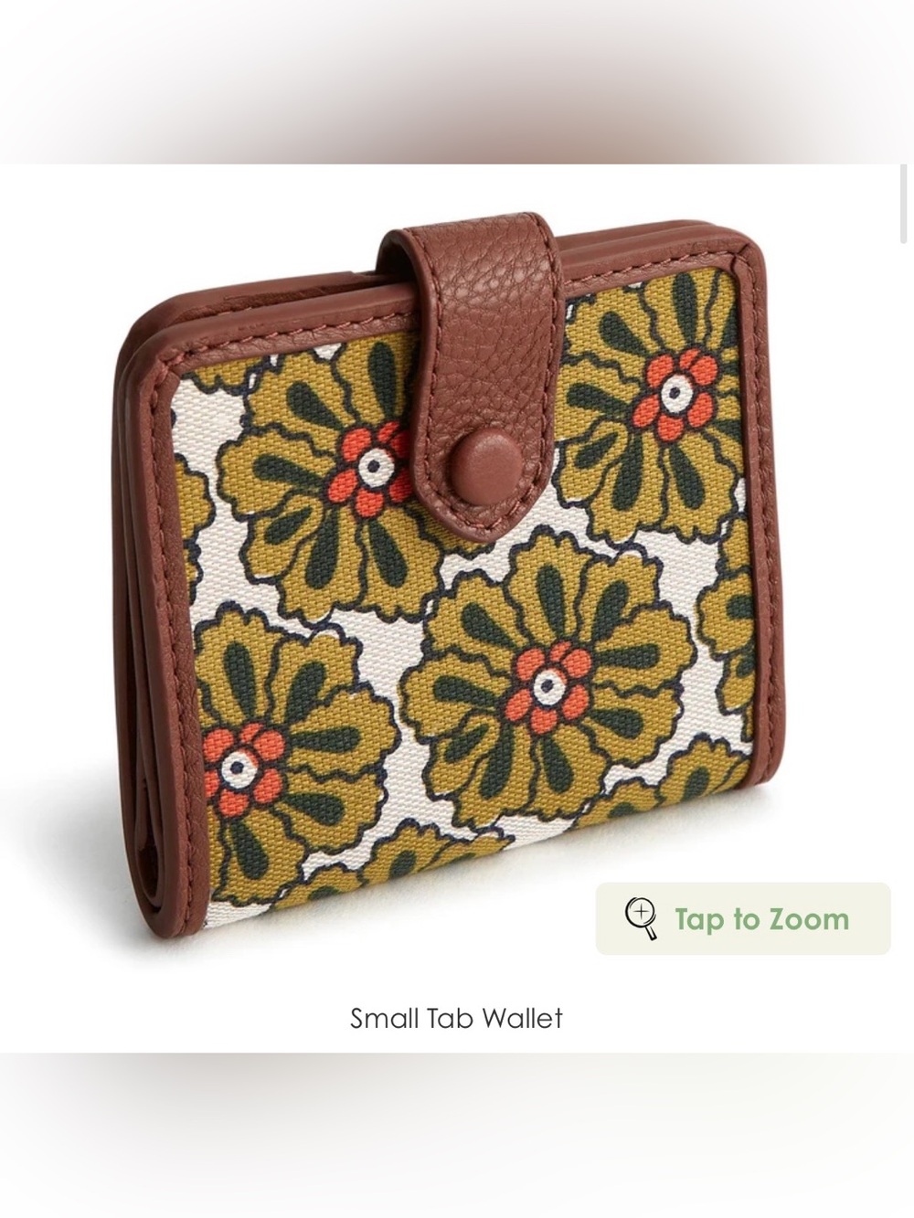 Vera Bradley Small Tab Wallet in Oxford Canvas